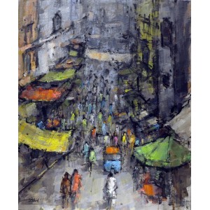 Zahid Saleem, 13 x 16 Inch, Acrylic on Canvas, Figurative Painting, AC-ZS-040